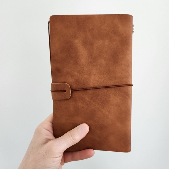 Leather Journal/ Notebook With Gold Script - Picture 2 of 7